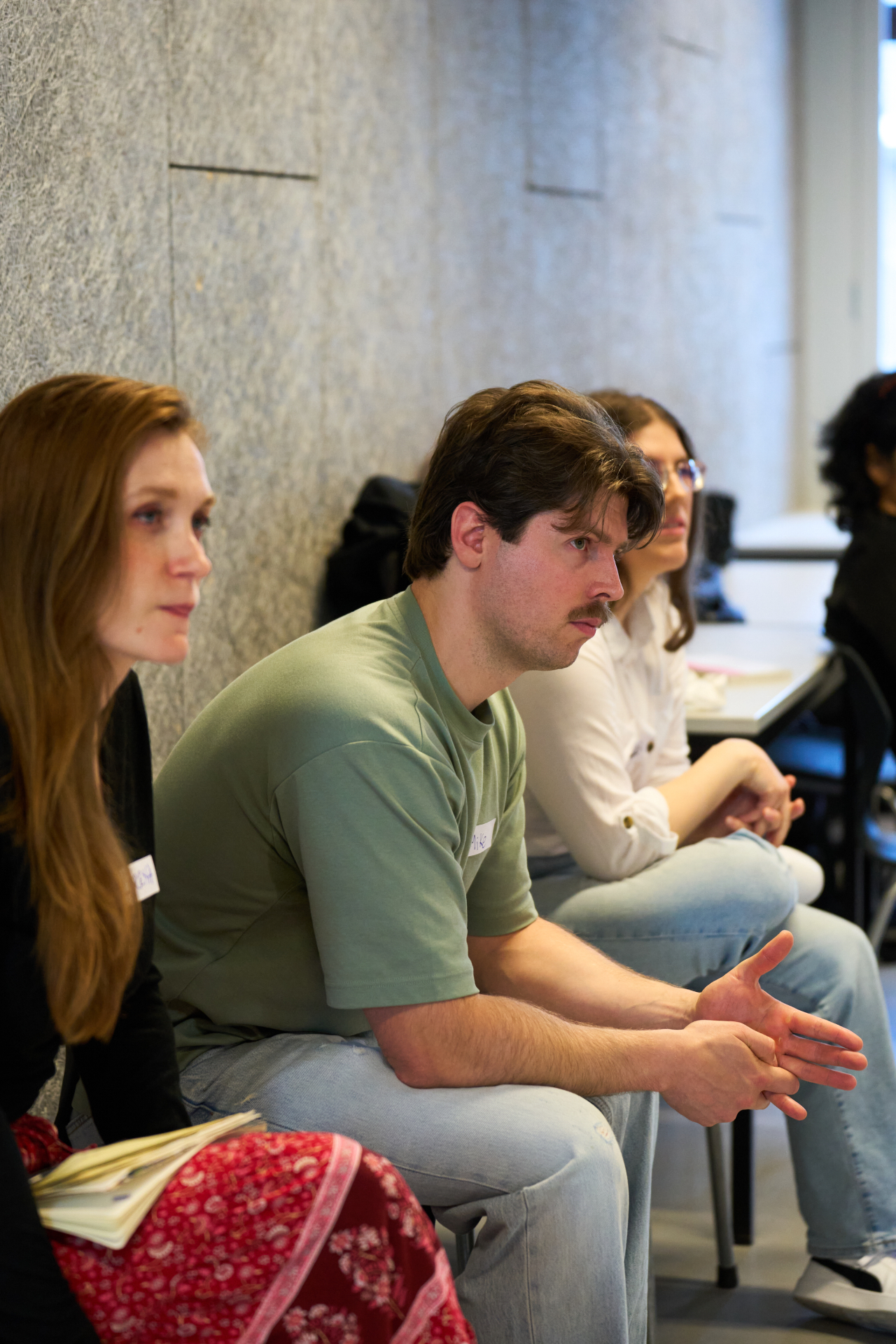 Mike R. with fellow participants in a Monnarc Discovery acting workshop.